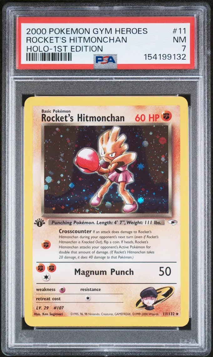 Rocket's Hitmonchan, Gym Heroes, PSA 7