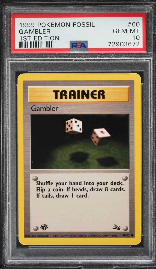 Fossil 1st Edition Gambler, Fossil, PSA 10