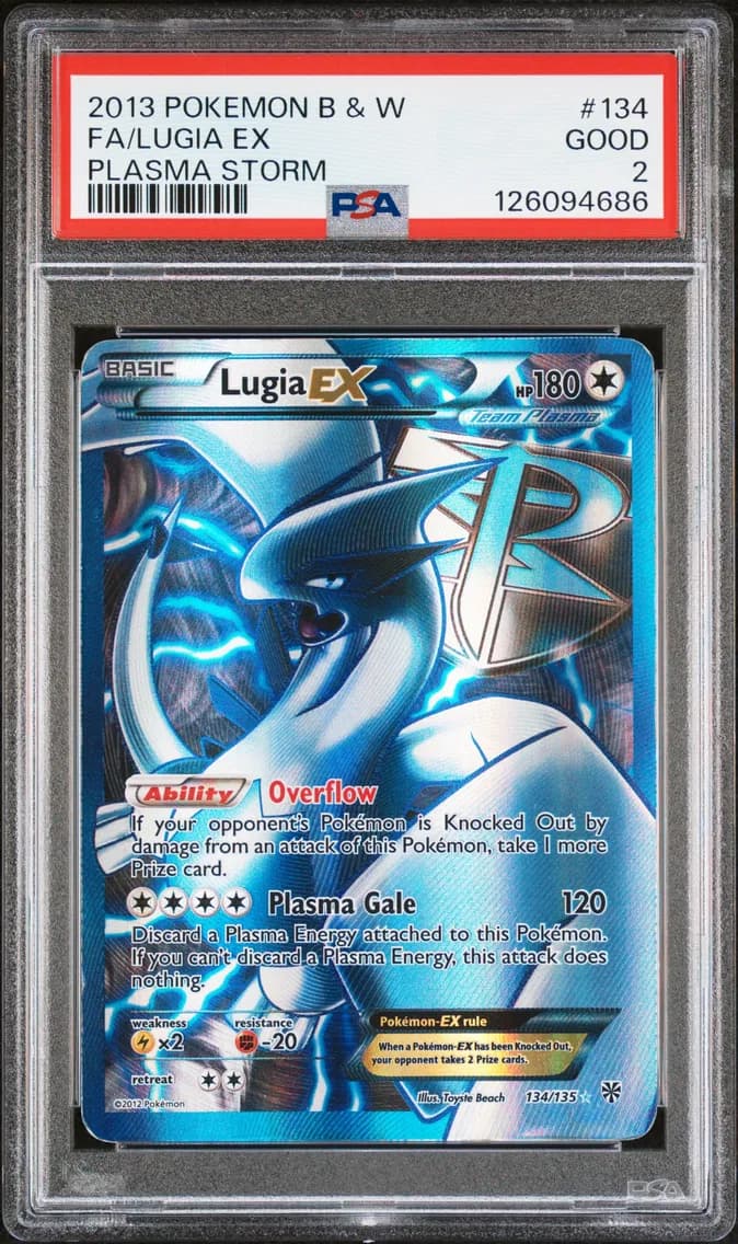 Lugia EX, Black & White Plasma Storm, PSA 2