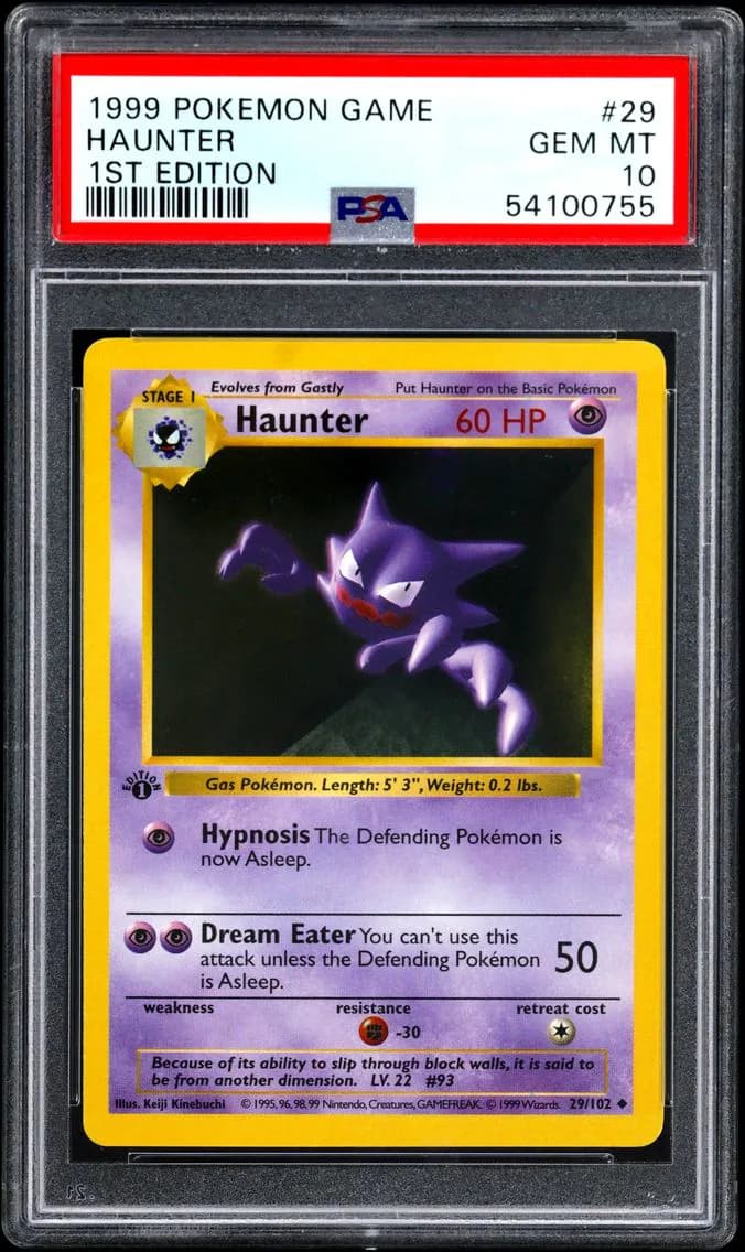 Haunter 1st Edition, Game, PSA 10