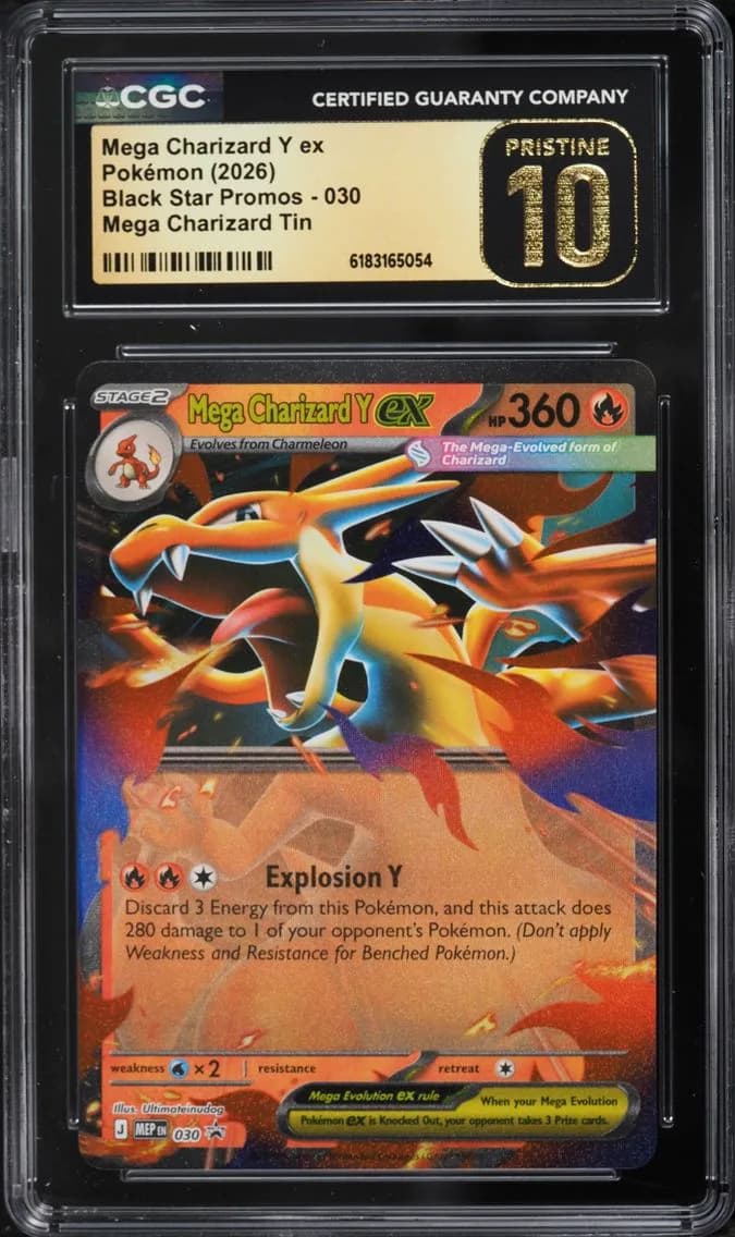 Mega Charizard Y ex, Black Star Promos - Mega Evolution MEP EN, CGC 10