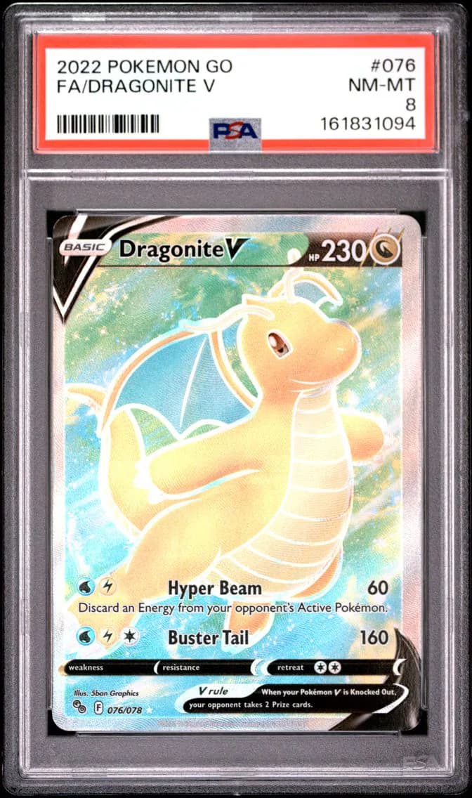 Dragonite V, Go, PSA 8