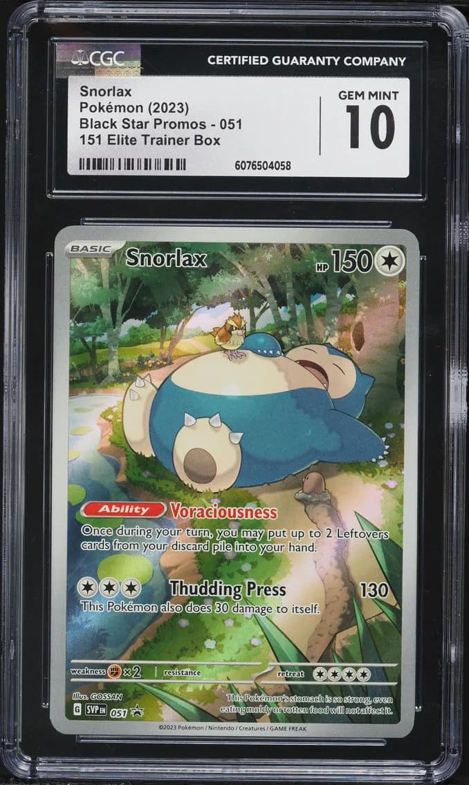 Snorlax, Black Star Promos - Scarlet & Violet SVPEN, CGC 10