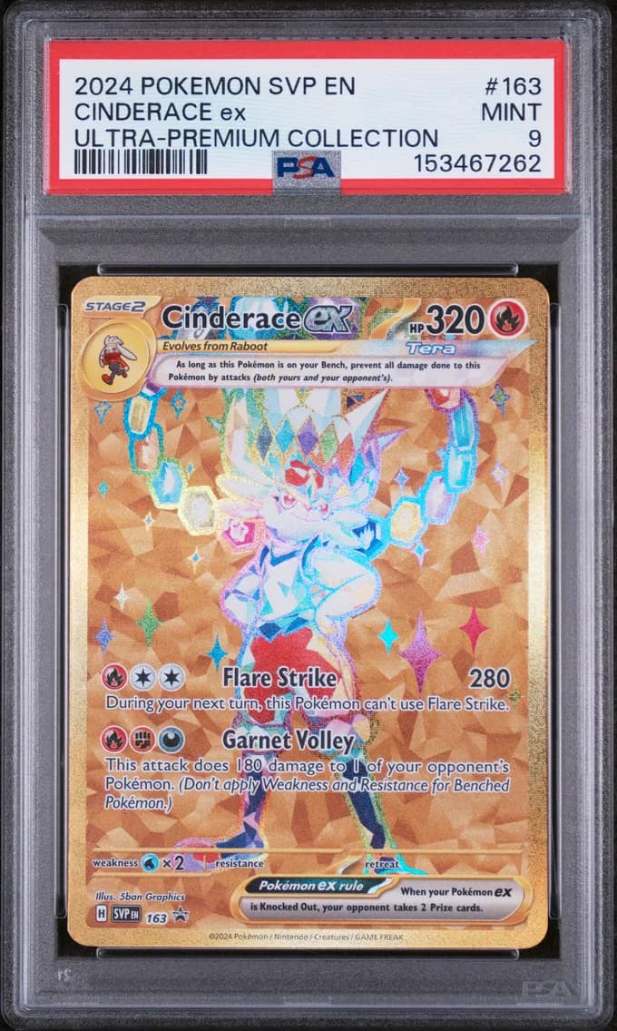 Cinderace EX, SV Black Star Promo, PSA 9