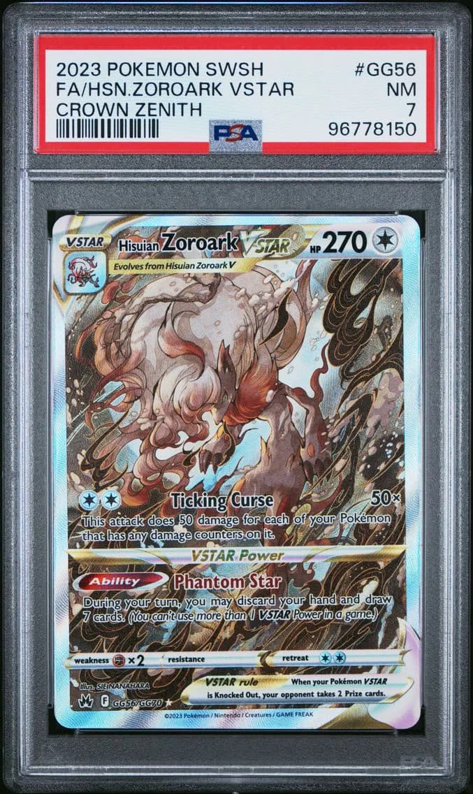 Hisuian Zoroark VSTAR, Sword and Shield Crown Zenith, PSA 7