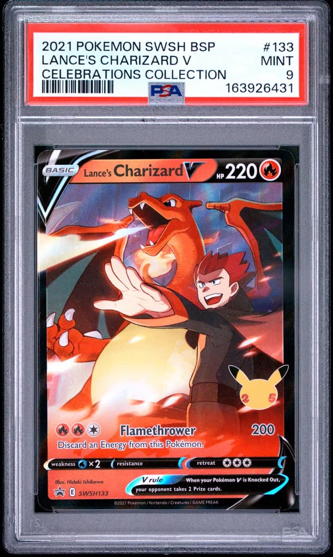 Lance's Charizard V, Swsh Black Star Promo, PSA 9