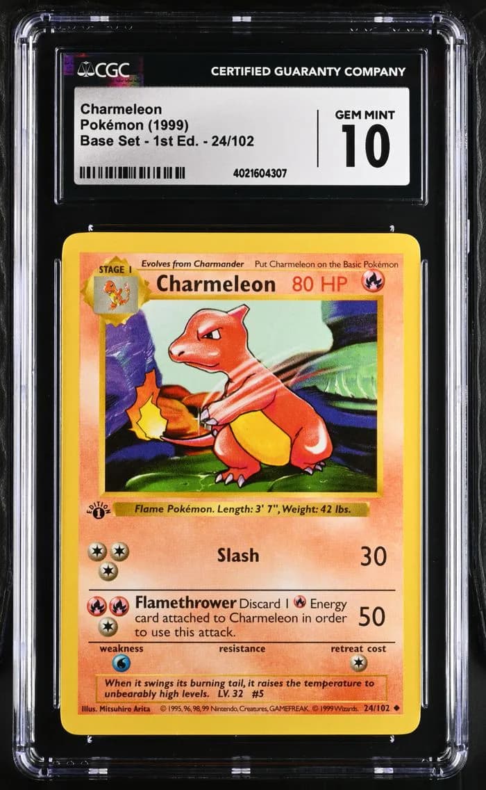 Charmeleon, Base Set - 1st Edition, CGC 10