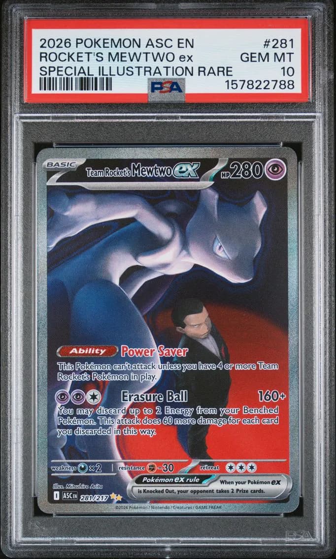 Team Rocket's Mewtwo EX, Ascended Heroes, PSA 10