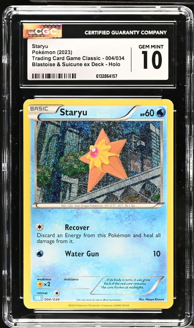 Staryu, Trading Card Game Classic - CLV, CLC, CLB, CGC 10