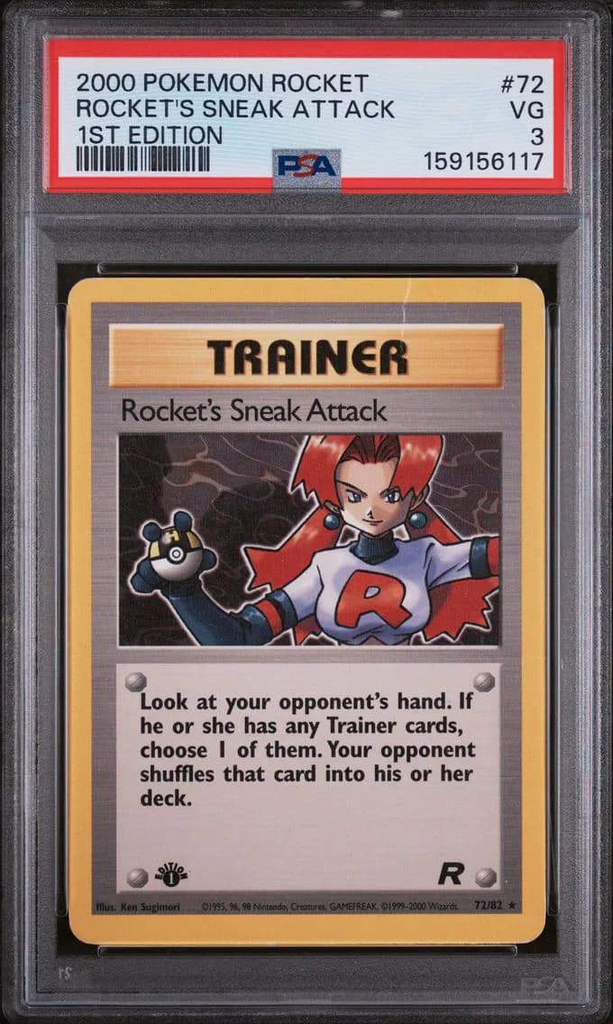 Rocket's Sneak Attack 1st Edition, Rocket, PSA 3