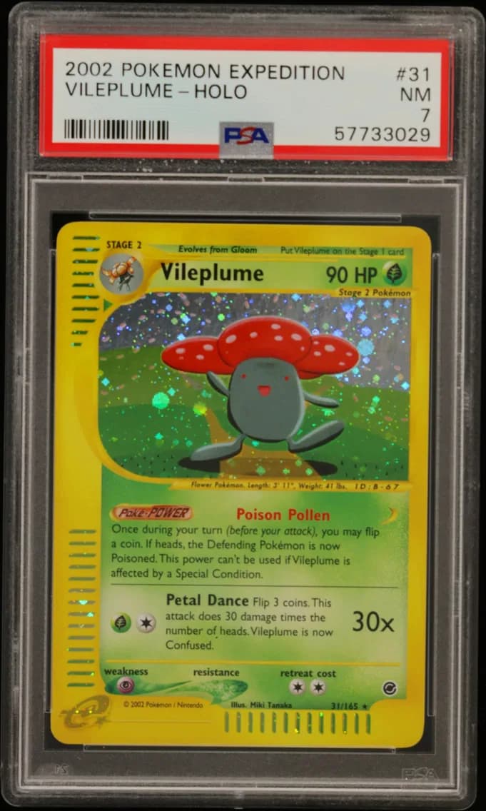 Vileplume-Holo, Expedition, PSA 7