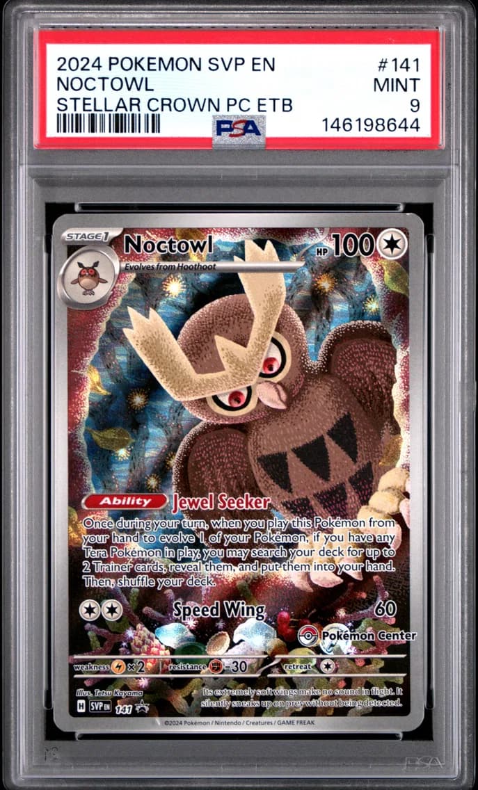 Noctowl, SV Black Star Promo, PSA 9