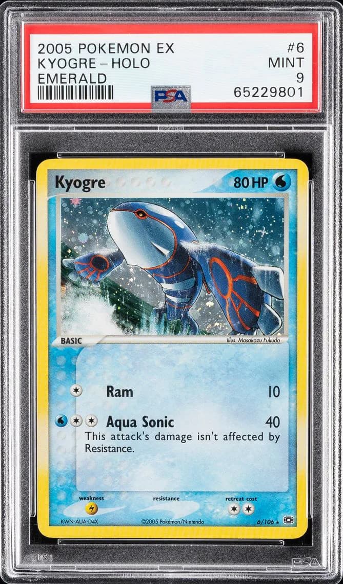 Kyogre-Holo, EX Emerald, PSA 9
