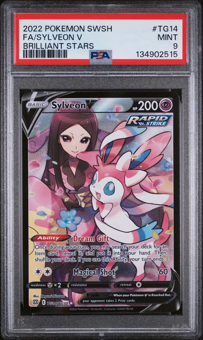 Sylveon V, Sword & Shield Brilliant Stars, PSA 9
