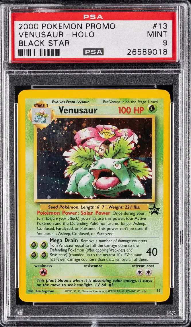 Venusaur-Holo, Promo Black Star, PSA 9