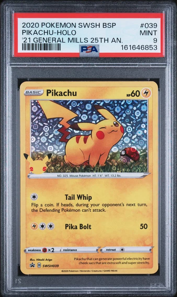 Pikachu-Holo, Swsh Black Star Promo, PSA 9