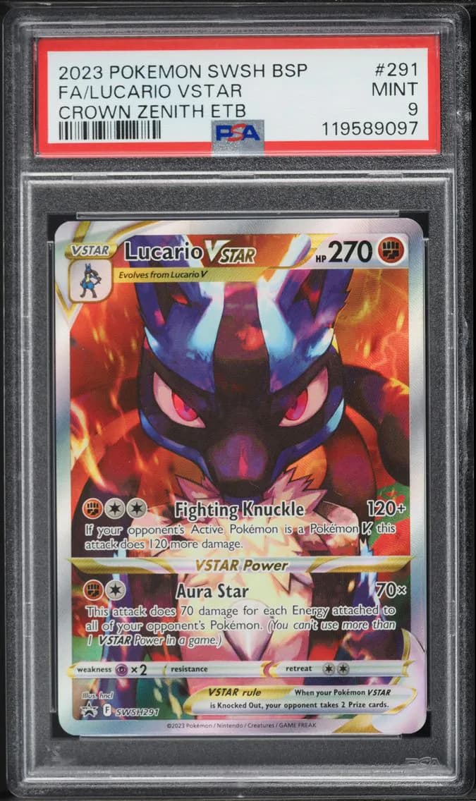 Lucario VSTAR, Swsh Black Star Promo, PSA 9