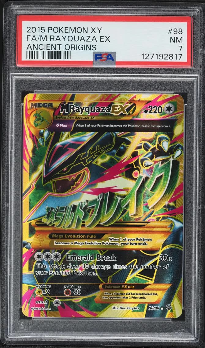 M Rayquaza EX, XY Ancient Origins, PSA 7