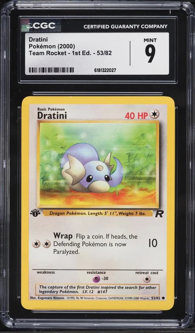 Dratini, Team Rocket - 1st Edition, CGC 9
