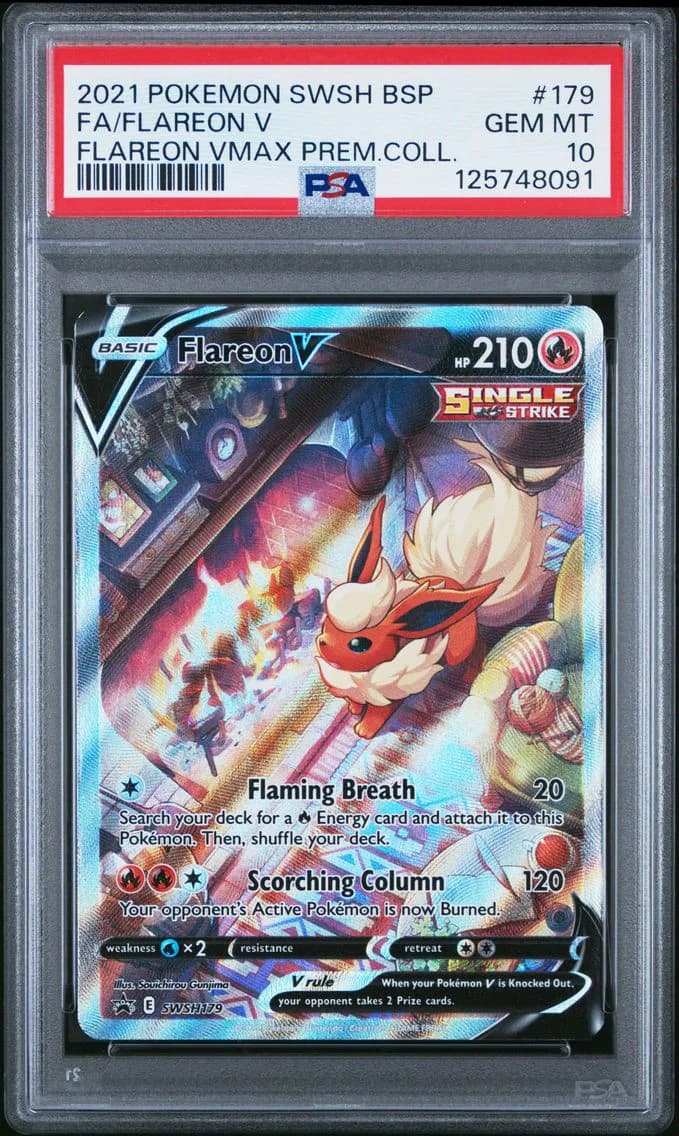 Flareon V, Swsh Black Star Promo, PSA 10