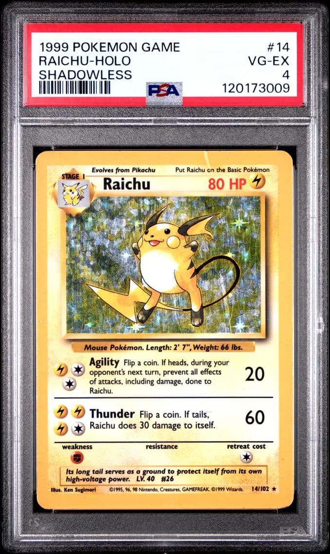 Raichu-Holo, Game, PSA 4