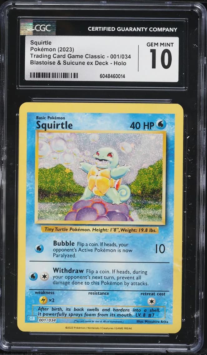 Squirtle, Trading Card Game Classic - CLV, CLC, CLB, CGC 10