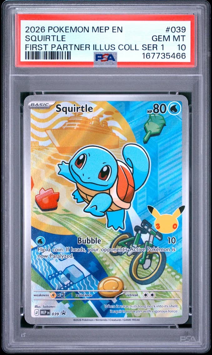 Squirtle, Me Black Star Promo, PSA 10