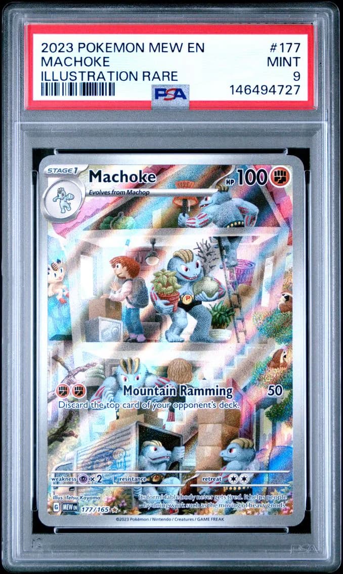 Machoke, 151, PSA 9