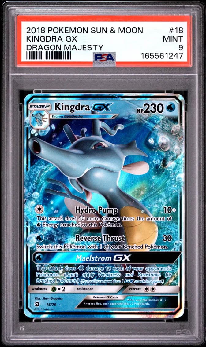 Kingdra GX, Sun & Moon Dragon Majesty, PSA 9