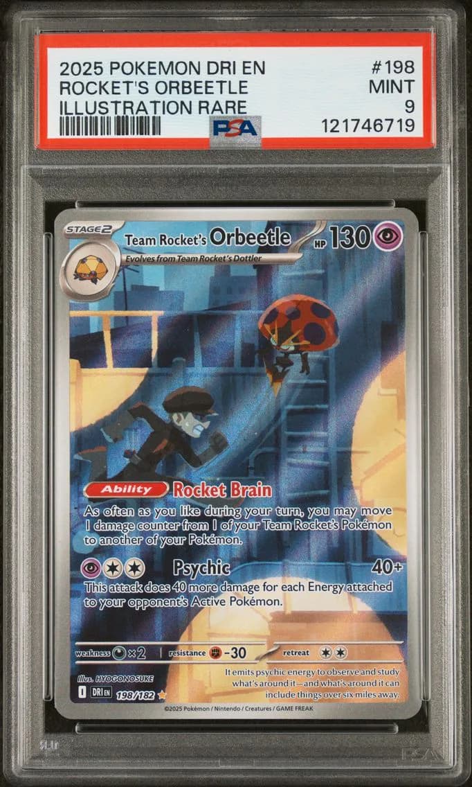 Team Rocket's Orbeetle, Destined Rivals, PSA 9