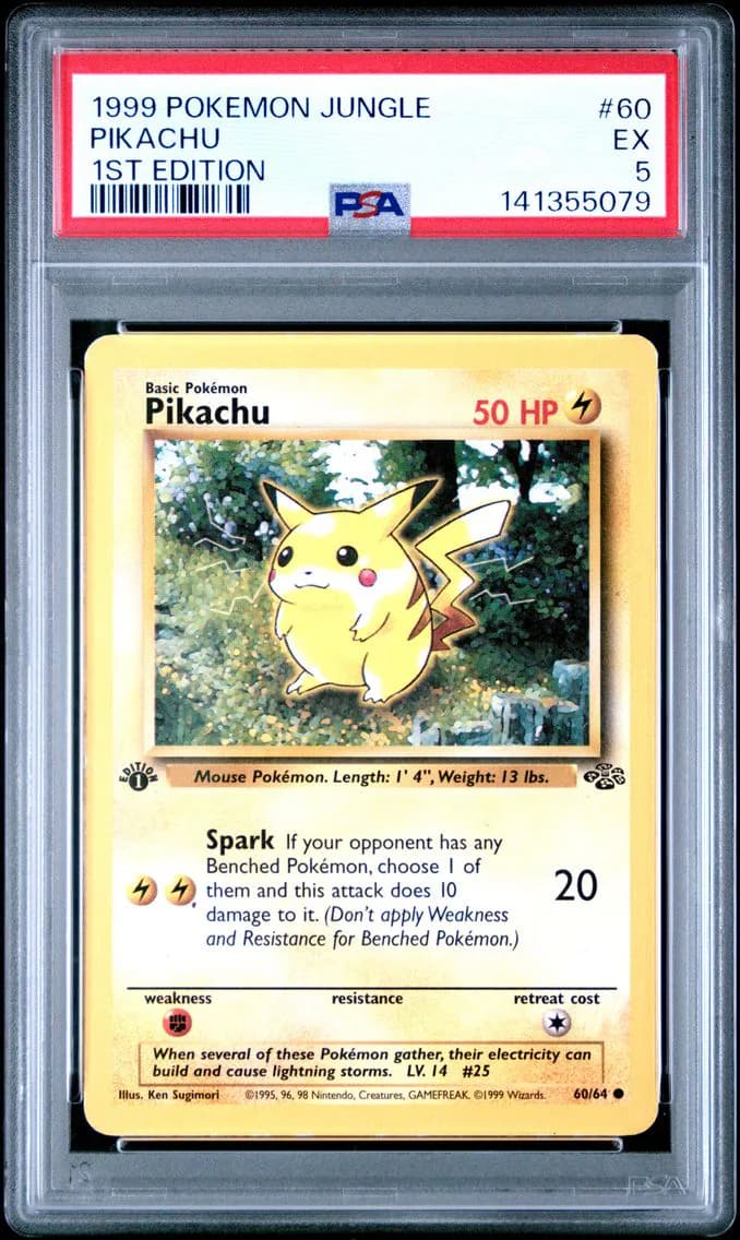 Pikachu 1st Edition, Jungle, PSA 5