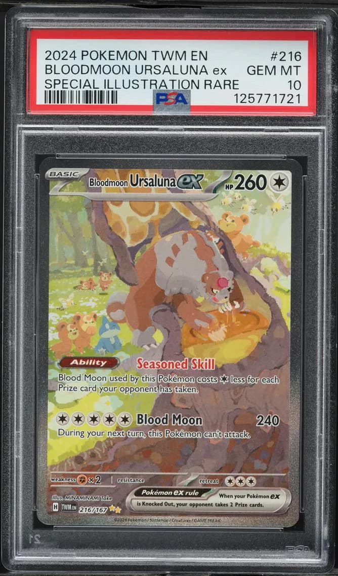 Bloodmoon Ursaluna EX, Twilight Masquerade, PSA 10