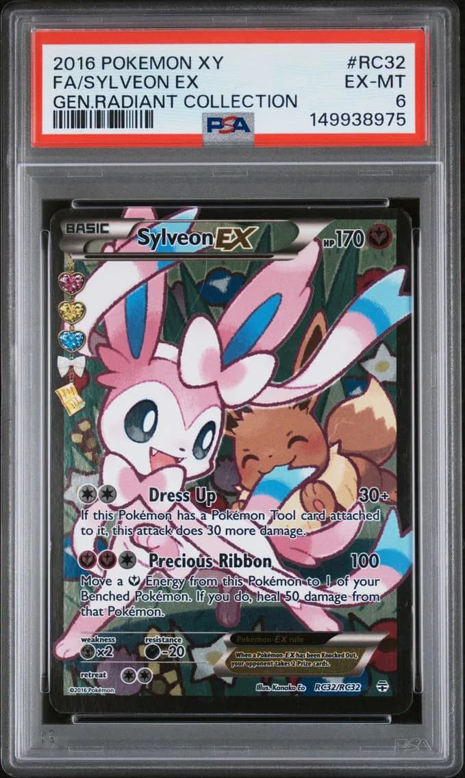 Sylveon EX, XY Generations Radiant Collection, PSA 6