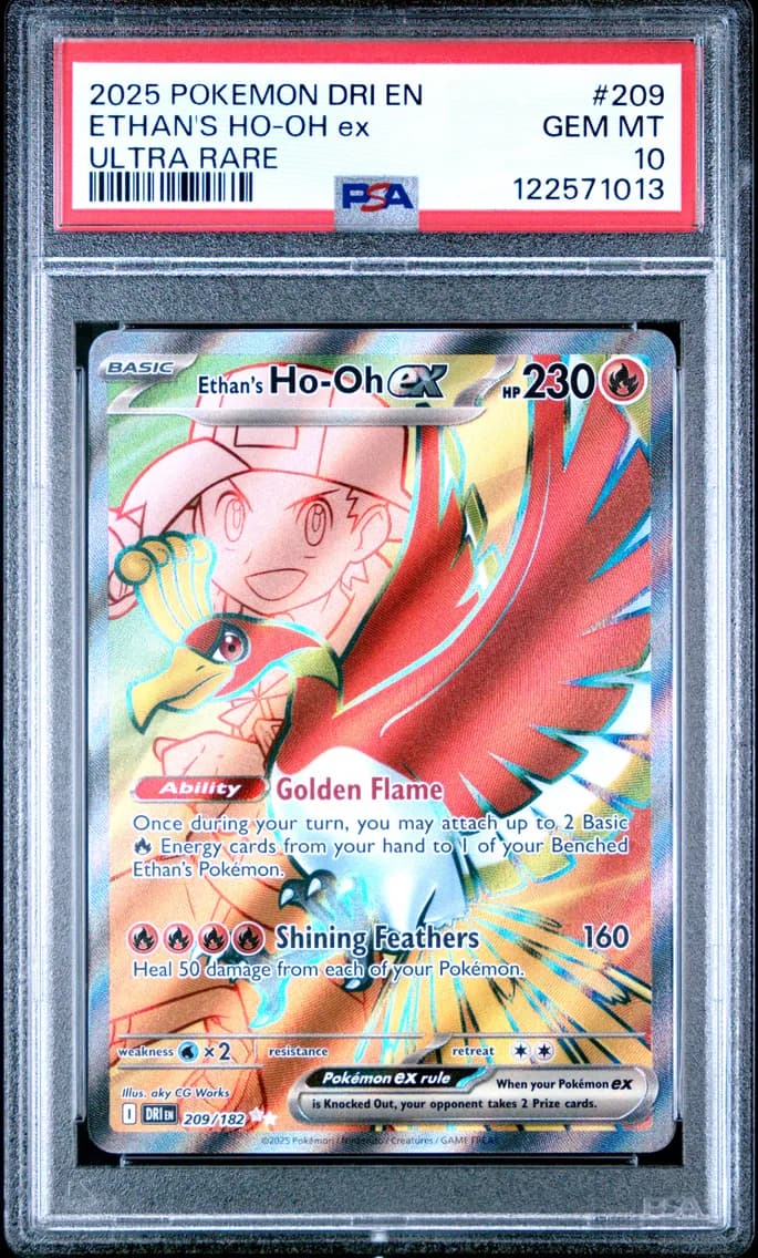 Ethan's HO-Oh EX, Destined Rivals, PSA 10