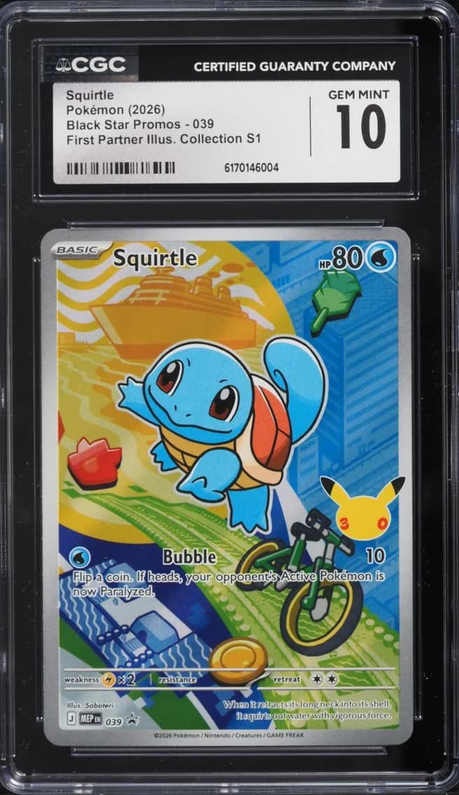 Squirtle, Black Star Promos - Mega Evolution MEP EN, CGC 10