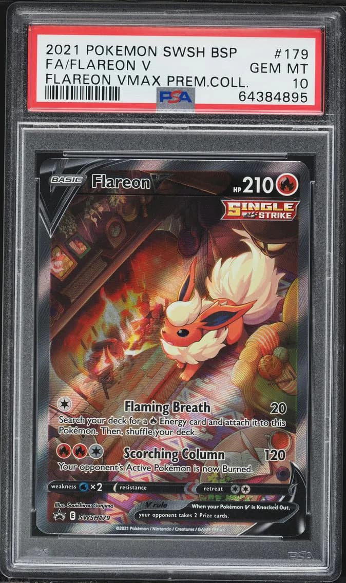 Flareon V, Swsh Black Star Promo, PSA 10