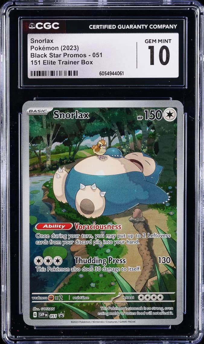 Snorlax, Black Star Promos - Scarlet & Violet SVPEN, CGC 10