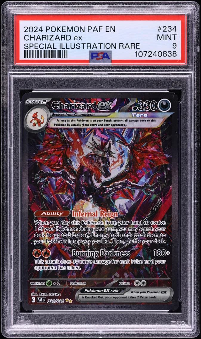 Charizard ex, Paldean Fates, PSA 9
