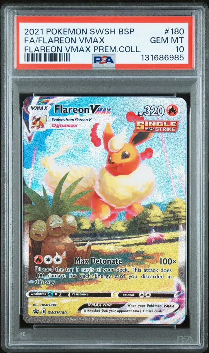 Flareon VMAX, Swsh Black Star Promo, PSA 10