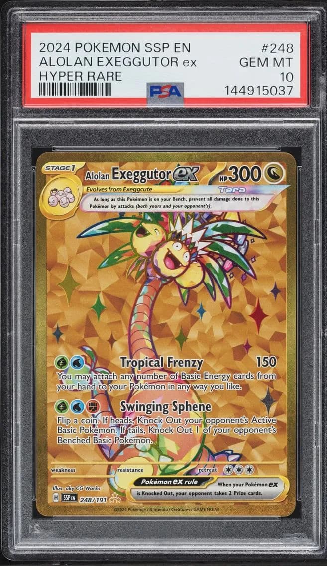 Alolan Exeggutor EX, Surging Sparks, PSA 10