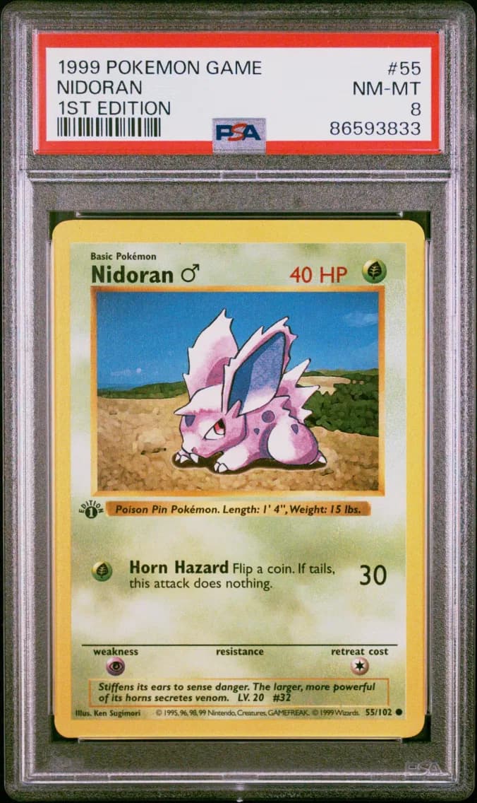 Nidoran 1st Edition, Game, PSA 8