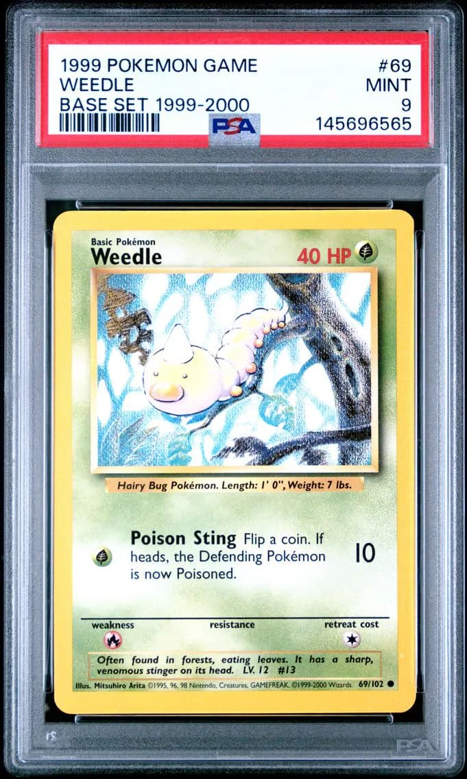 Weedle, Game, PSA 9