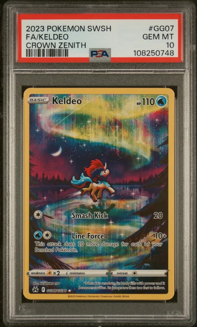 Keldeo, Sword and Shield Crown Zenith, PSA 10