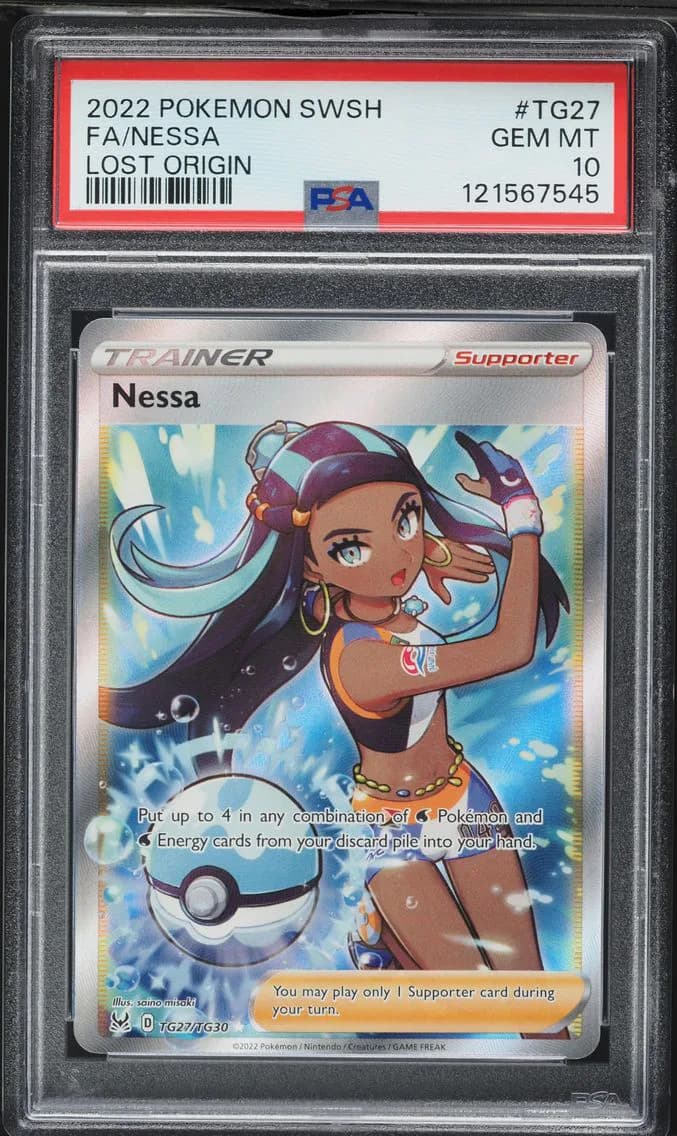 Nessa, Sword & Shield Lost Origin, PSA 10