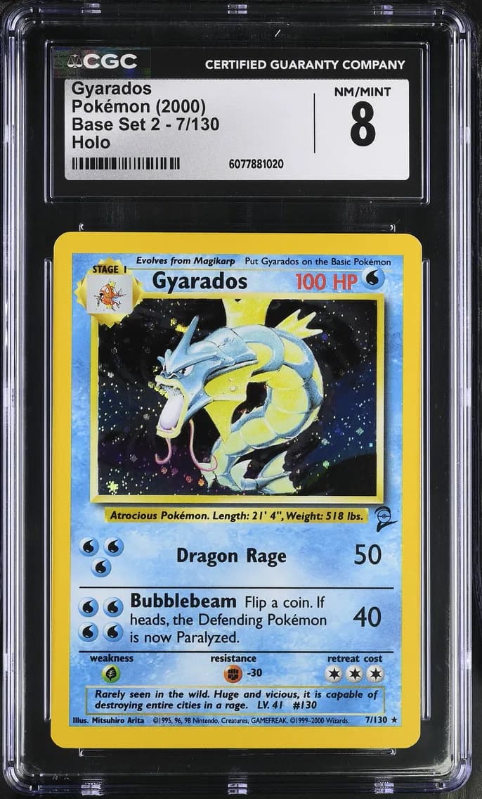 Gyarados, Base Set 2, CGC 8