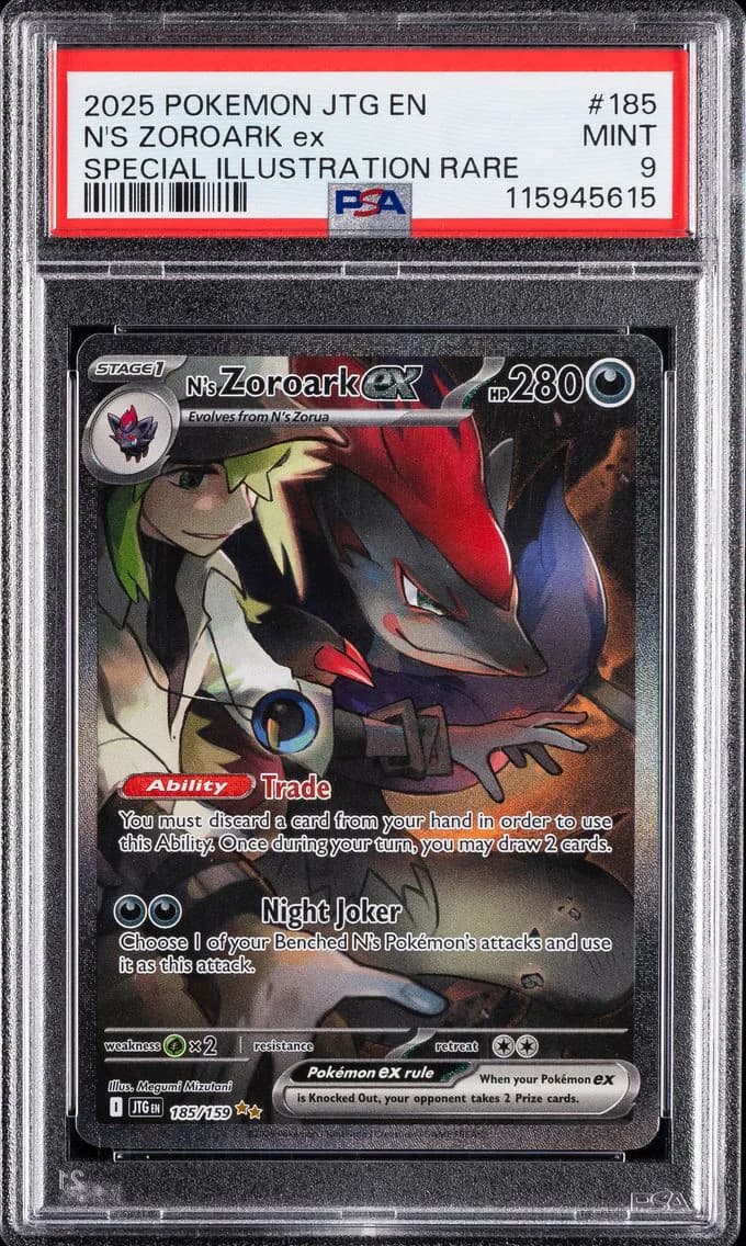 N's Zoroark EX, Journey Together, PSA 9