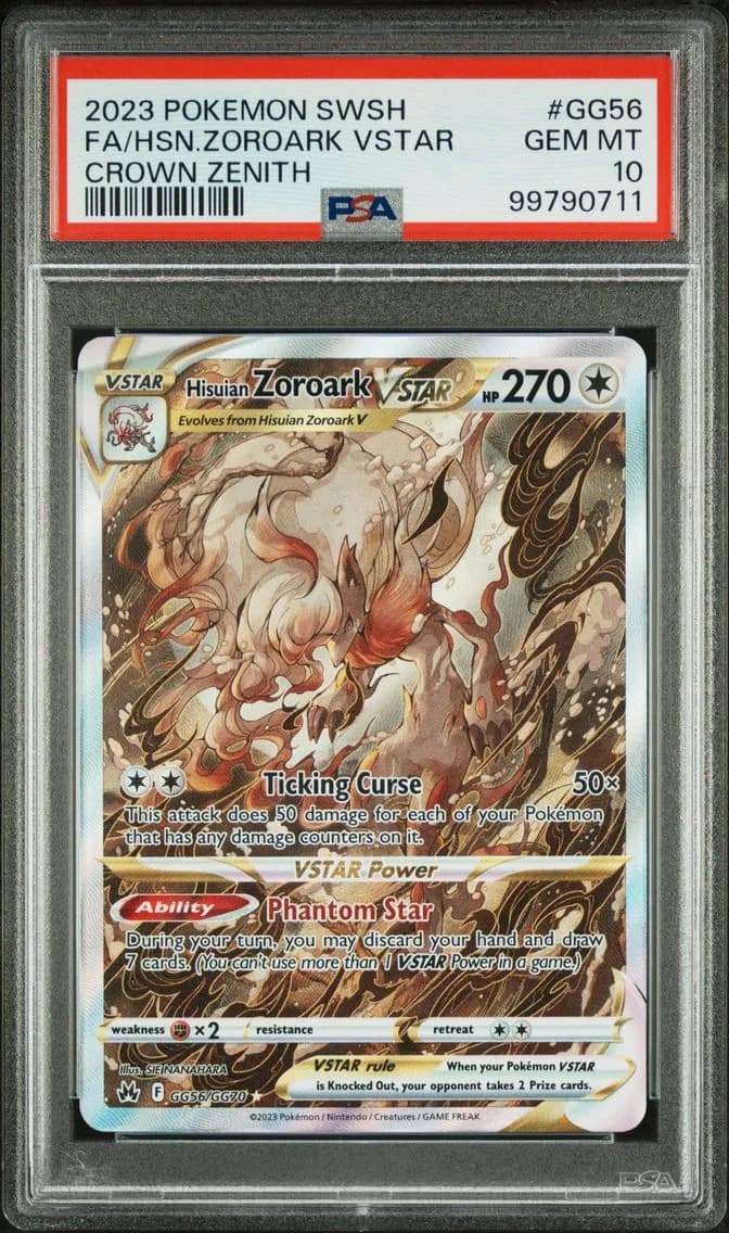 Hisuian Zoroark VSTAR, Sword and Shield Crown Zenith, PSA 10