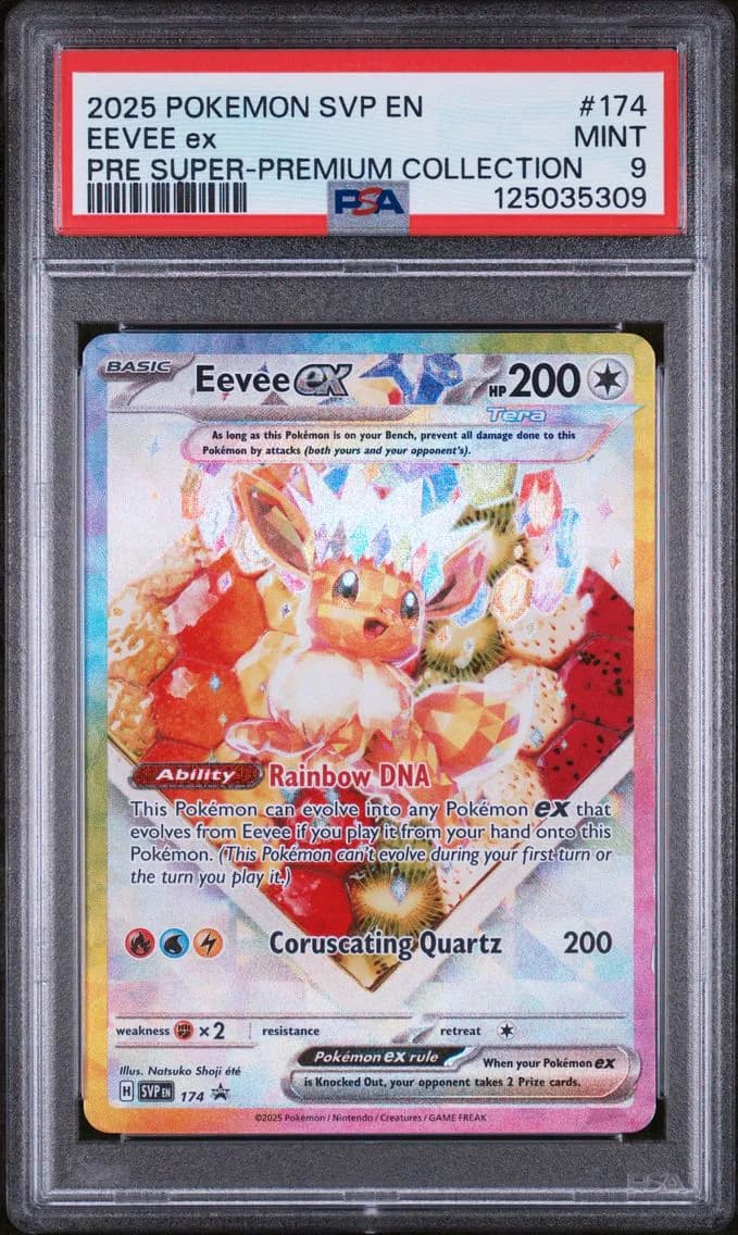 Eevee EX, SV Black Star Promo, PSA 9
