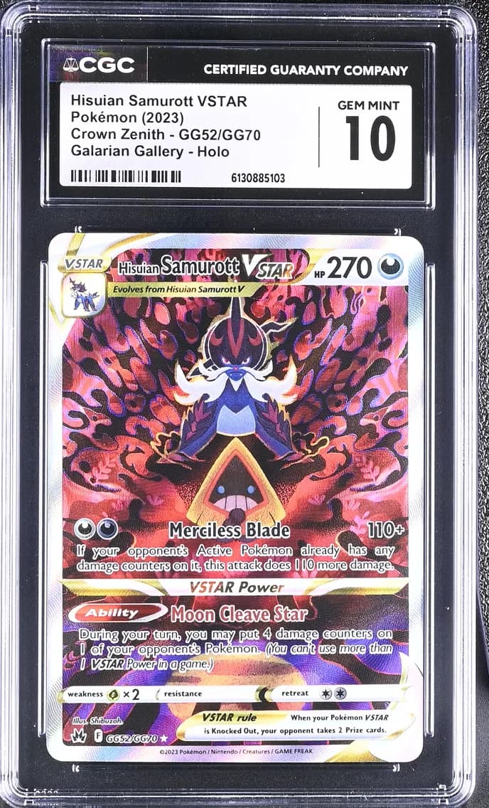 Hisuian Samurott VSTAR, Crown Zenith, CGC 10