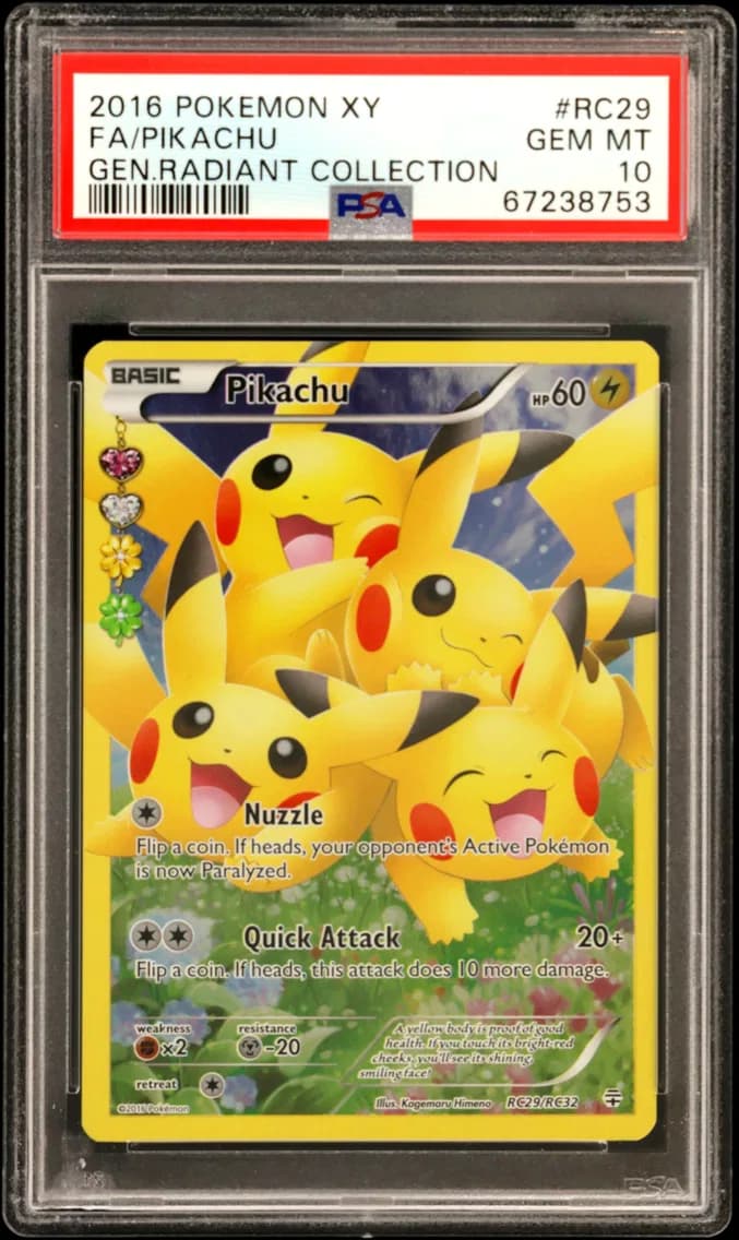 Pikachu, XY Generations Radiant Collection, PSA 10
